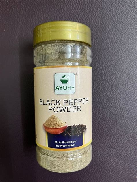 Ayuh Plus Brown Organic Black Pepper Powder Packaging Type Bottle