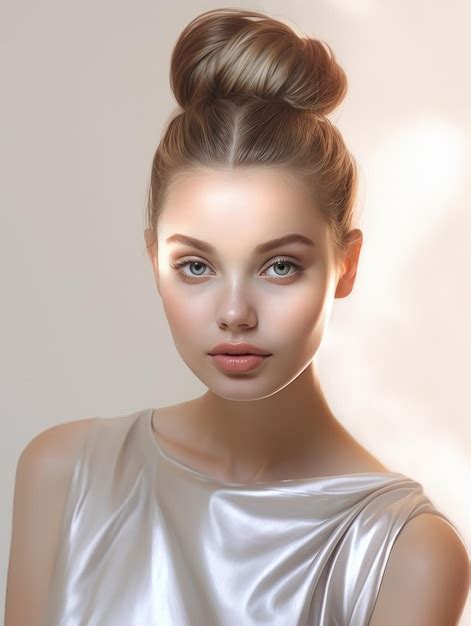 Premium Ai Image Healthy Hairstyle For A Young Woman Illustration Ai