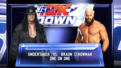 UNDERTAKER Vs BRAUN STROWMAN WWE 2K24 Ai มวยปลำThesoChannel YouTube