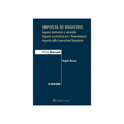 Imposta Di Registro Busani Oapg Library