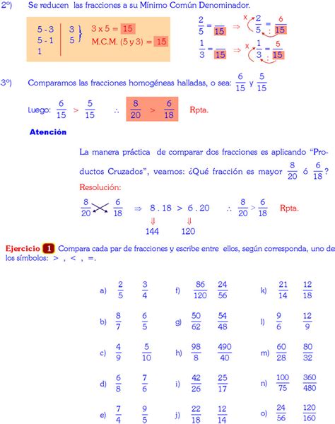 Reduccion De Fracciones A Su Minimo Comun Denominador Ejemplos Y