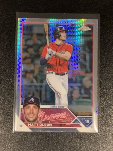 2023 Topps Chrome Matt Olson 163 Prism Refractor Braves EBay