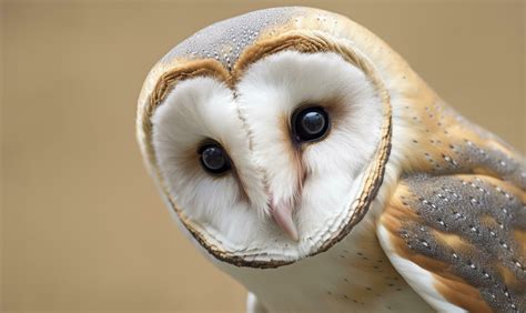 Tyto Alba Head A Common Barn Owl Close Up Generative AI 28829695