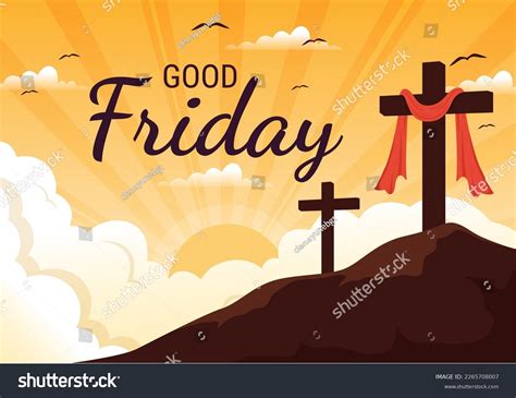 Happy Good Friday Illustration Christian Holiday Stock Vector (Royalty ...