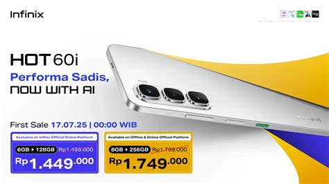 Infinix Hot 60i Resmi Hadir Di Indonesia Smartphone Sejutaan Tipis Dan Ringan Jagat Gadget