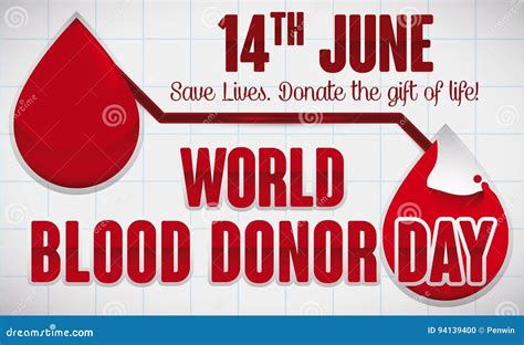 Blood Transfusing Concept To Celebrate World Blood Donor Day Vector