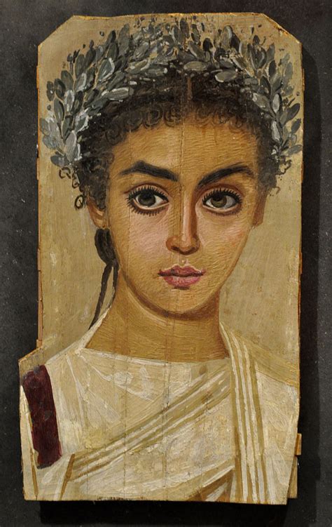 Wolfhalden Mummy Portrait Of A Girl Roman Egypt 120 150 AD Wax