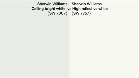 Sherwin Williams Ceiling Bright White Vs High Reflective White Side By