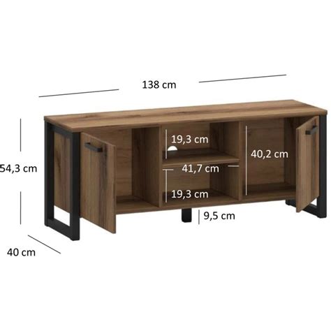 Szafka Rtv Dwudrzwiowa Drewniana Lire Cm D B Delano Loft Pod Telewizor