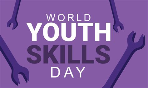 world youth skills day background banner card poster template