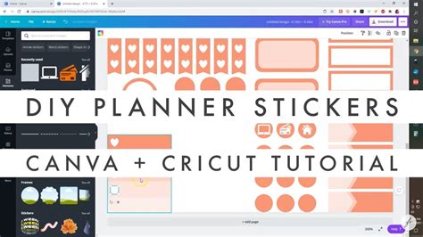 How To Make Diy Planner Stickers With Canva Cricut Explore Diy