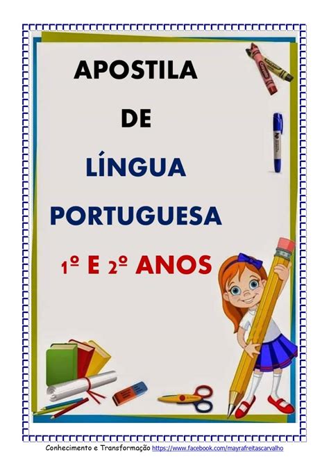 Apostila De LÍngua Portuguesa Para O 1º E 2º Anos Baixe Em Pdf Aqui