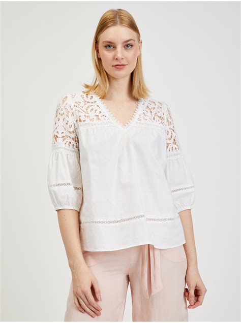 Weiße Bluse mit Spitze ORSAY Orsay at Der offizielle E Shop der