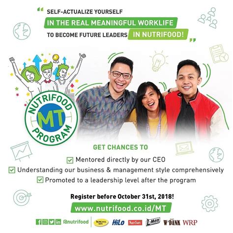 Lowongan Kerja Nutrifood Management Trainee Program Cdc Umy