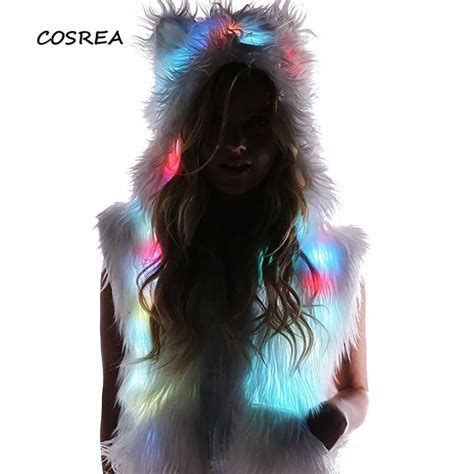 Tik Tok Hot Costumes Fox Fur Vest Cosplay Women Halloween Christmas