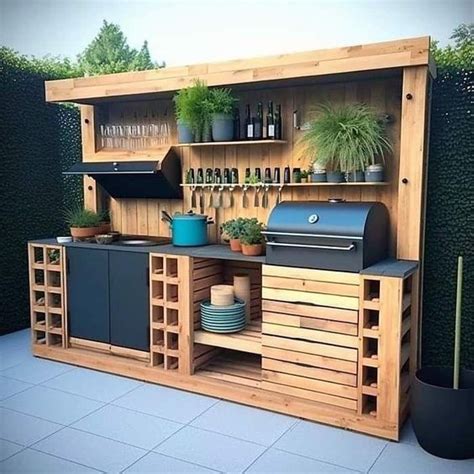 Beautiful Outdoor Wood Pallet Kitchen Ideas - HOW TO MAKE – DIY