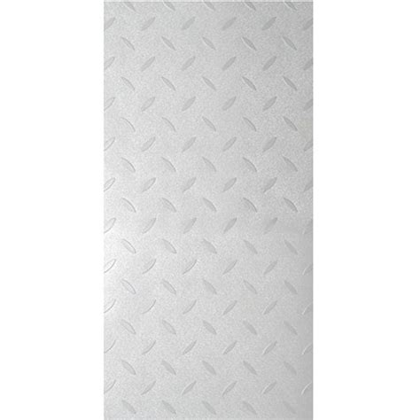 Trafficmaster Commercial 12 In X 36 In Diamond Plate Silver Vinyl