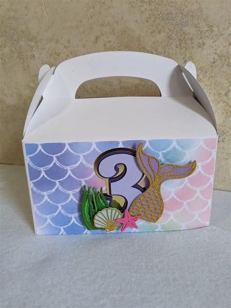 Mermaid Birthday Party Favor Box - Etsy