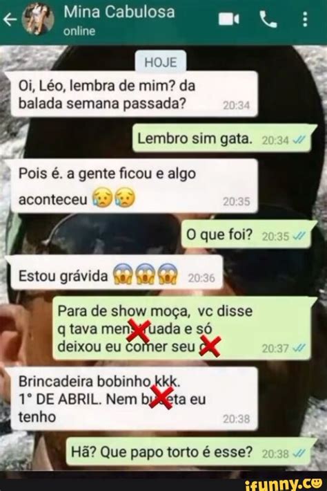 Mina Cabulosa Lembra De Mim Da Semana Passada Lembro Sim Gata Online