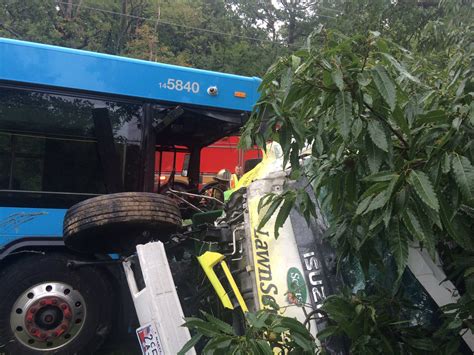 Ride On bus driver pinned in crash involving truck | WTOP