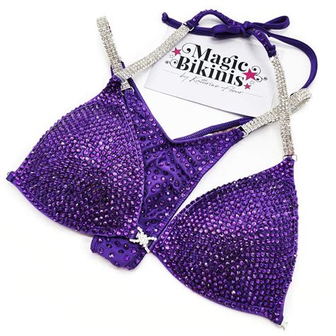 Competition Bikini No Npc Purple Lycra With Connectors Magic Bikinis The Choice Of Champions