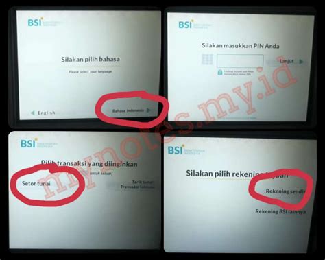 terbaru melakukan setor tunai  atm bsi update   notes