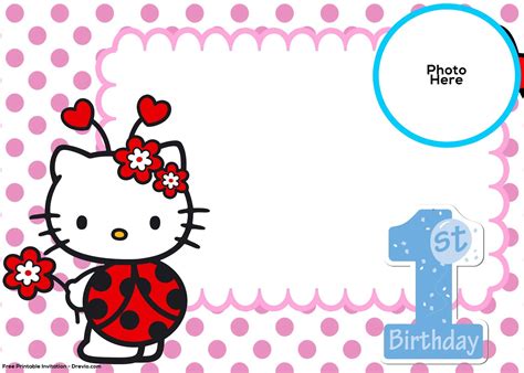 Free Hello Kitty St Birthday Invitation Free Printable inside Hello ...