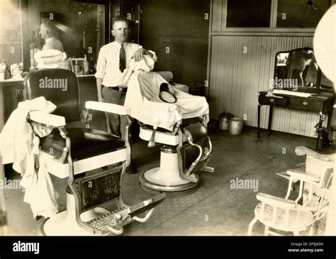 Vintage Barbershop Interior Retro Barber Shop Old Fashioned Barber