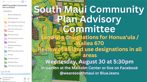 South Maui CPAC 8 30 2023 Honuaula And Overall Map Review Kihei