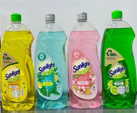 Sunlight Dishwashing Liquid 900ml Anti Bacterial Sakura Fresh Lemon Lime Lazada