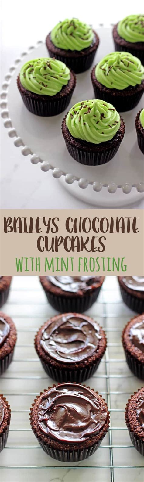 Chocolate Baileys Cupcakes With Mint Frosting Recipe Baileys