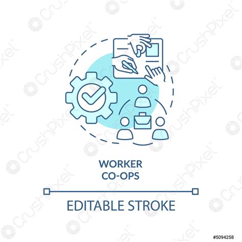 Worker Co Ops Turquoise Concept Icon Stock Vector 5094258 Crushpixel