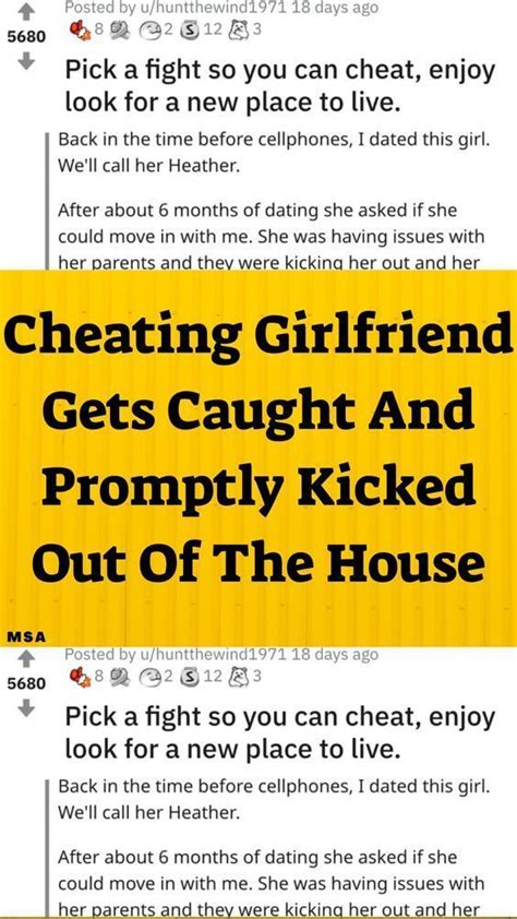 Cheating Girlfriend Gets Caught And Promptly Kicked Out Of The House Artofit