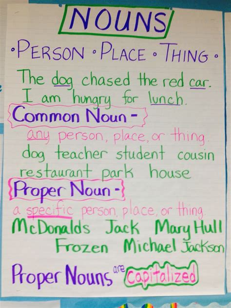 Nouns Common And Plural Anchor Chart Opinion Writing Anchor Charts Poetry Anchor Chart Grammar