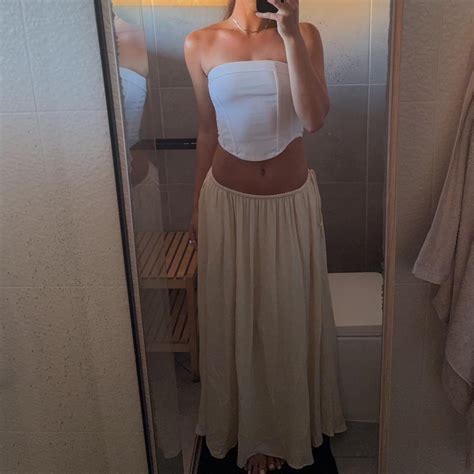 Nude Lucy Maxi Skirt Only Worn Once Depop