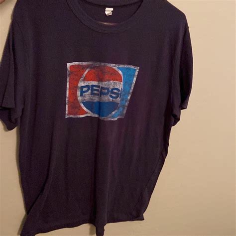 Vintage Pepsi Logo Distressed Navy Graphic Tee Xl Gem