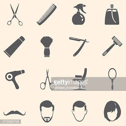 Vector Set Of Barber Shop Icons Stock Clipart Royalty Free Freeimages