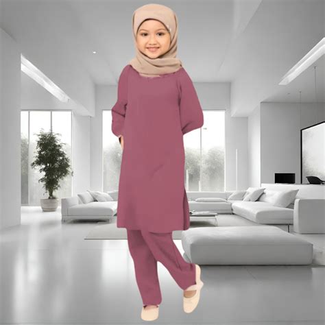 Trendy Baju Budak Suit Muslimah For Raya Sarika Baju Budak Perempuan