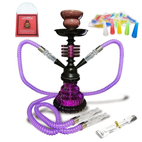 ULODIMI Hookah Set With 2 Hose 11 Premium Portable Mini Hookah