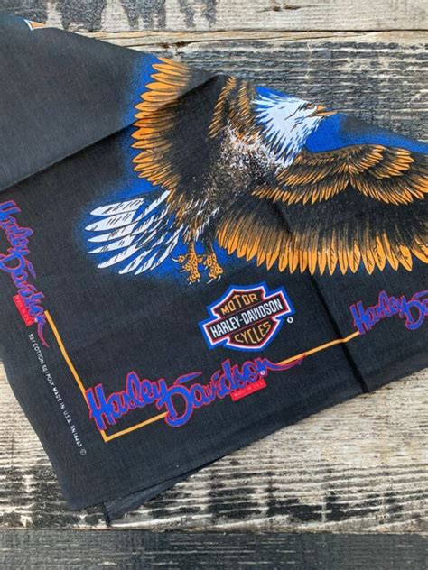 Deadstock The Eagle Soars Alone Harley Davidson Bandana Boardwalk Vintage