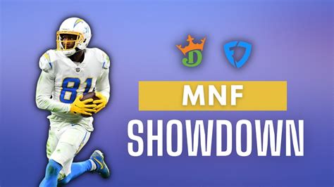 Week Monday Night Football Draftkings Picks Mnf Broncos Chargers