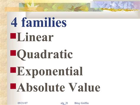 Function Families Ppt