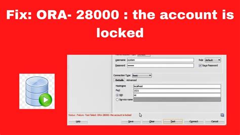 Fix Ora The Account Is Locked Oracle Sql Tutorial For