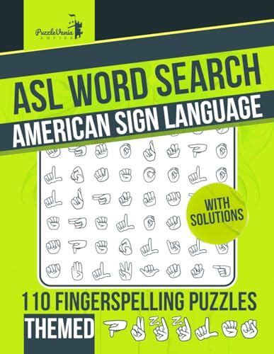 Asl Word Search American Sign Language Fingerspelling Puzzles With