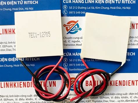 Sò nóng lạnh TEC1-12705 50W kích thước 40x40x4.2mm