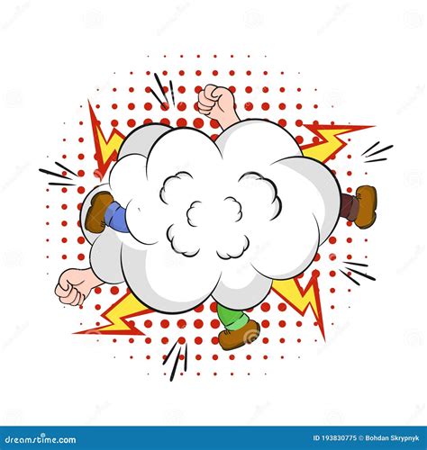 Comic Book Fight Cloud Cartoon Vector | CartoonDealer.com #69149843