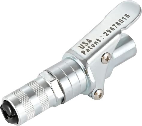 Amazon Locking Grease Gun Coupler Locks Onto Zerk Fitting Pressure