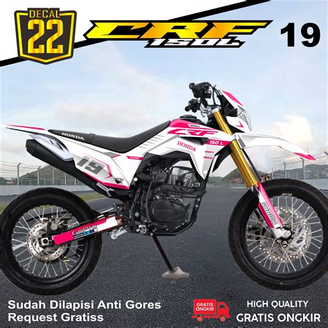 Decal Custom Decal CRF 150L Supermoto Full Body Desain Bebas Stiker