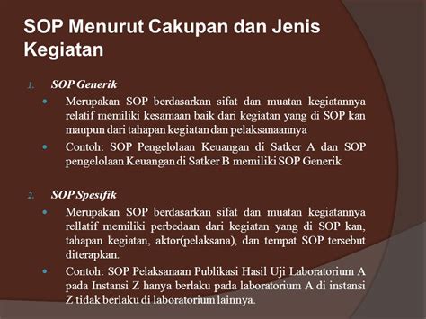 Detail Contoh Sop Perusahaan Makanan Koleksi Nomer