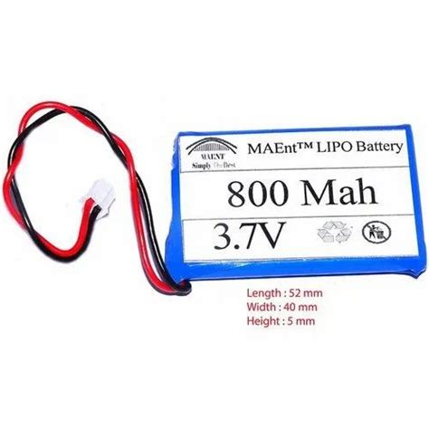 Maent V Lithium Polymer Rechargeable Battery Mah V At